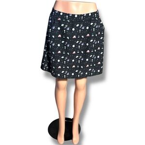 Kyodan Golf Women's Large Black A-Line Shape with Golf Print Athletic Mini Skort